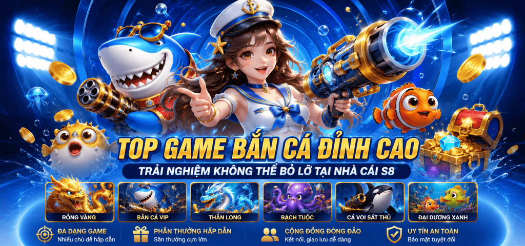 TOP GAME BẮN CÁ ĐỈNH CAO,TRẢI NGHIỆM KHÔNG THỂ BỎ LỠ TẠI NHÀ CÁI S8