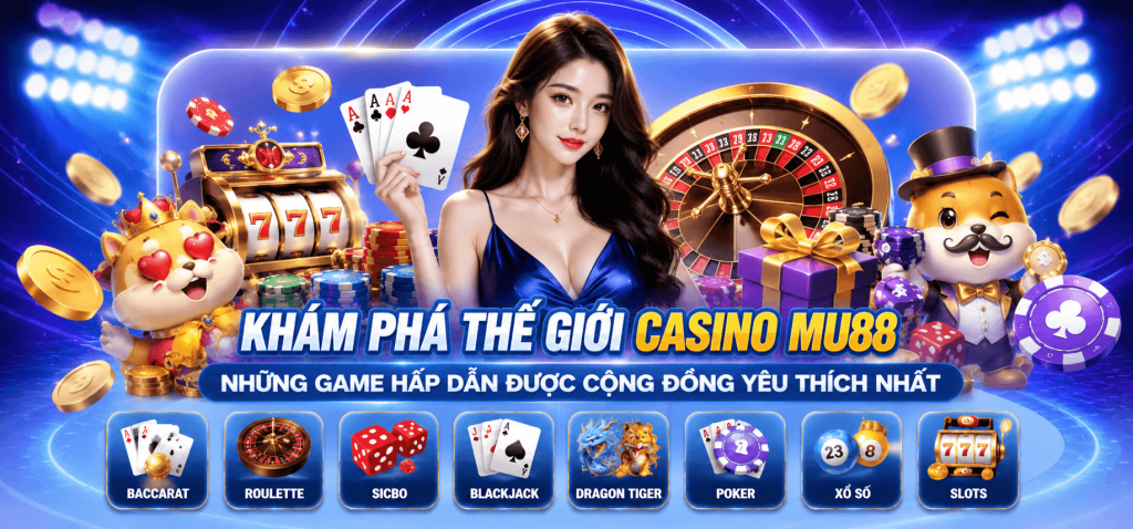 KHÁM PHÁ THẾ GIỚI CASINO MU88, ĐẲNG CẤP – HẤP DẪN – THẮNG LỚN MỖI NGÀY