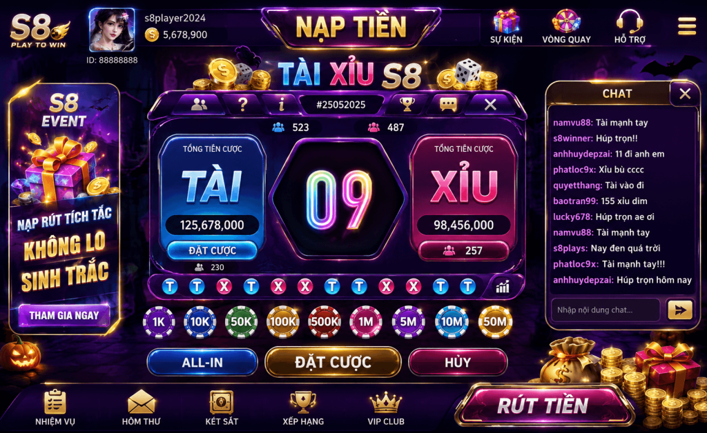 Lời khuyên cho anh em khi tham gia chơi tài xỉu S8
